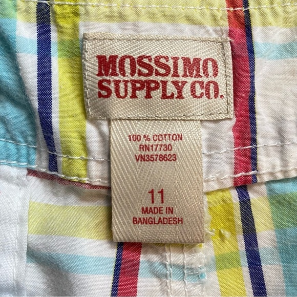Mossimo Supply Co. Junior sz 11 Plaid- Blue, Red, Yellow low rise Y2K shorts - Picture 4 of 4